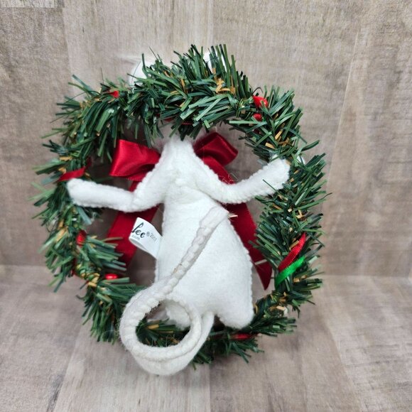Annalee Evergreen Mouse Christmas Wreath 2017 Holiday Decor - Picture 2 of 5